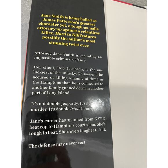 Hard to Kill: A Jane Smith Thriller HARDCOVER by James Patterson - Picture 4 of 4